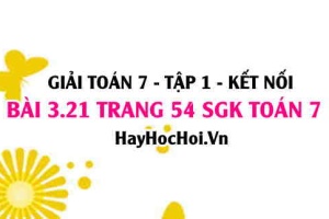 Giải bài 3.21 trang 54 Toán 7 Tập 1 SGK Kết nối tri thức